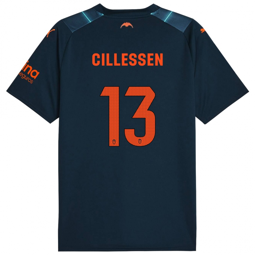 Heren Jasper Cillessen #13 Marineblauw Uitshirt Uittenue 2023/24 T-Shirt