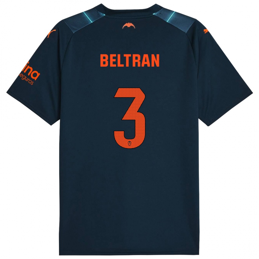 Heren Bea Beltran #3 Marineblauw Uitshirt Uittenue 2023/24 T-Shirt