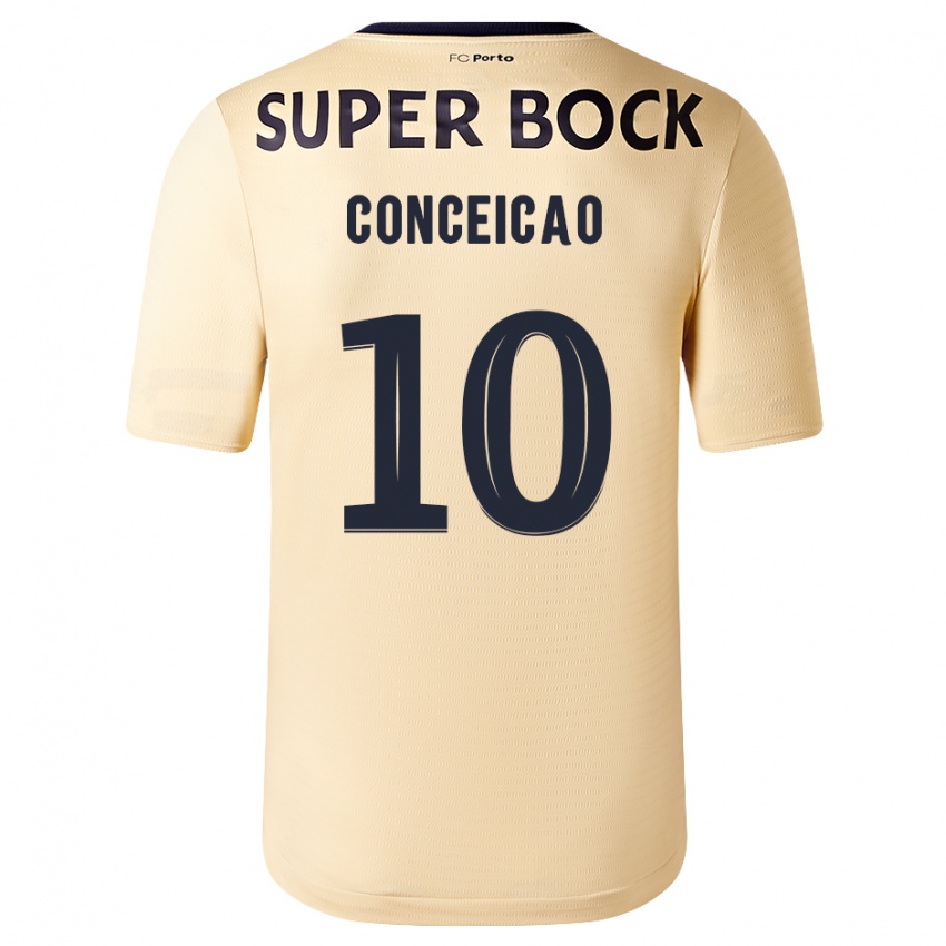 Heren Francisco Conceicao #10 Beige-Gouden Uitshirt Uittenue 2023/24 T-Shirt