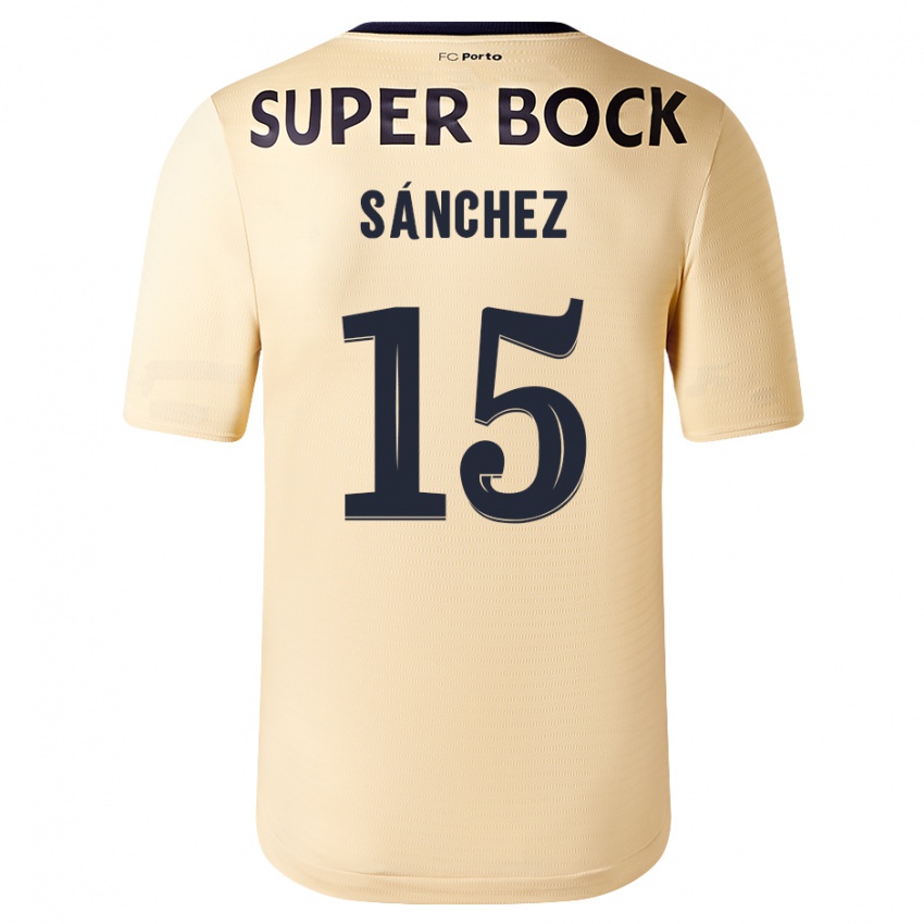 Heren Jorge Sanchez #15 Beige-Gouden Uitshirt Uittenue 2023/24 T-Shirt