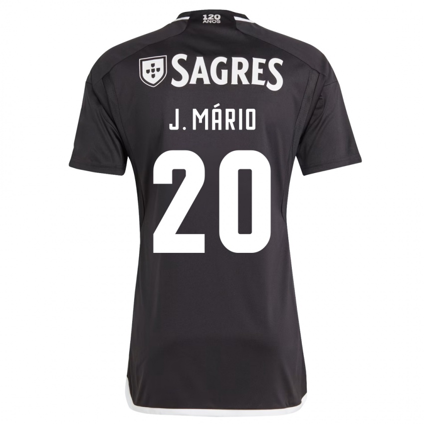 Heren Joao Mario #20 Zwart Uitshirt Uittenue 2023/24 T-Shirt