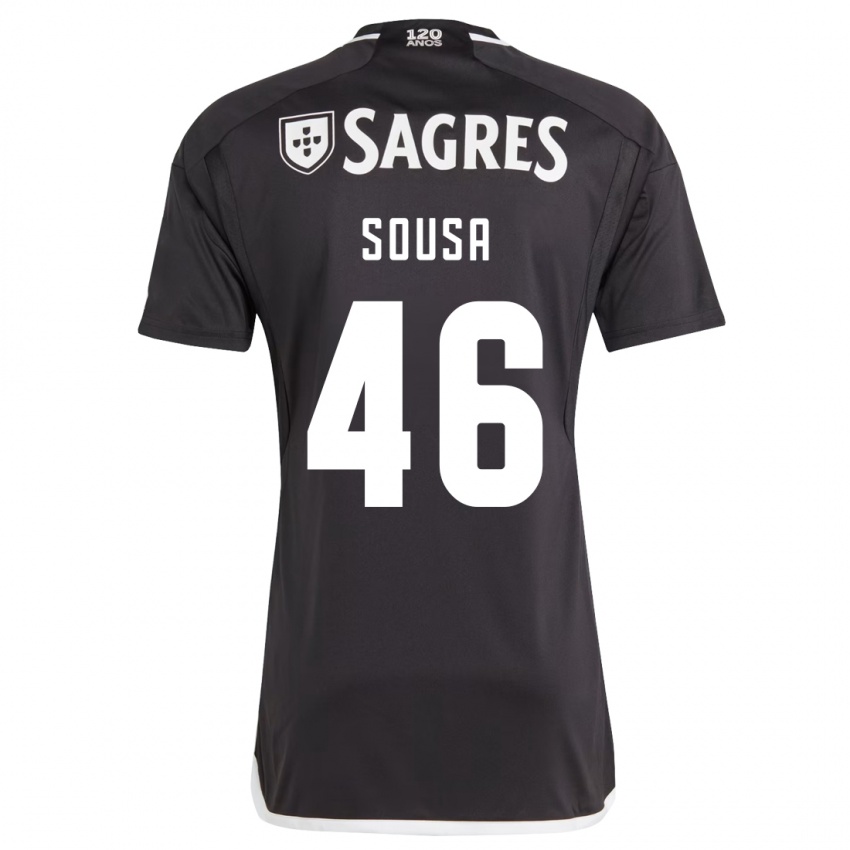 Heren Gerson Sousa #46 Zwart Uitshirt Uittenue 2023/24 T-Shirt