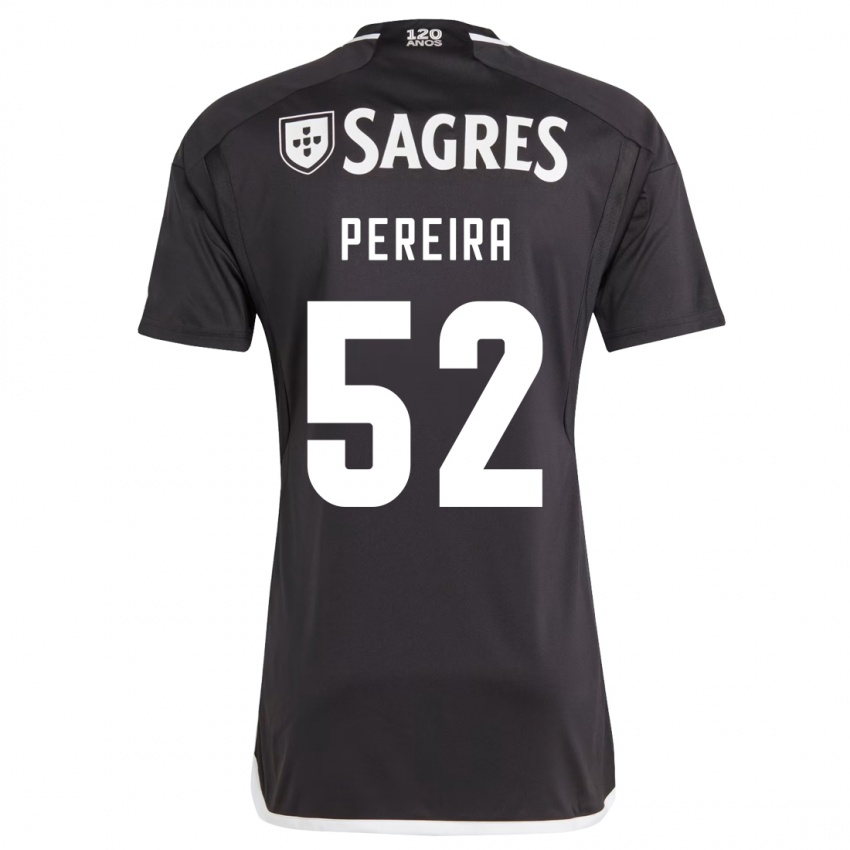 Heren Henrique Pereira #52 Zwart Uitshirt Uittenue 2023/24 T-Shirt