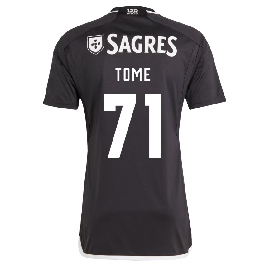 Heren Joao Tome #71 Zwart Uitshirt Uittenue 2023/24 T-Shirt