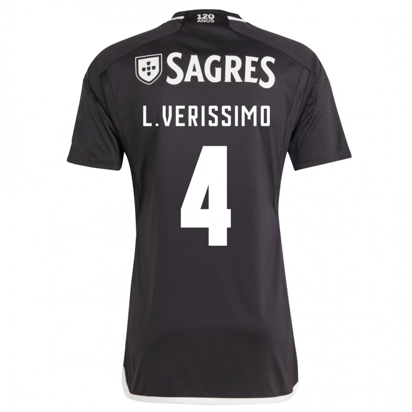 Heren Lucas Verissimo #4 Zwart Uitshirt Uittenue 2023/24 T-Shirt