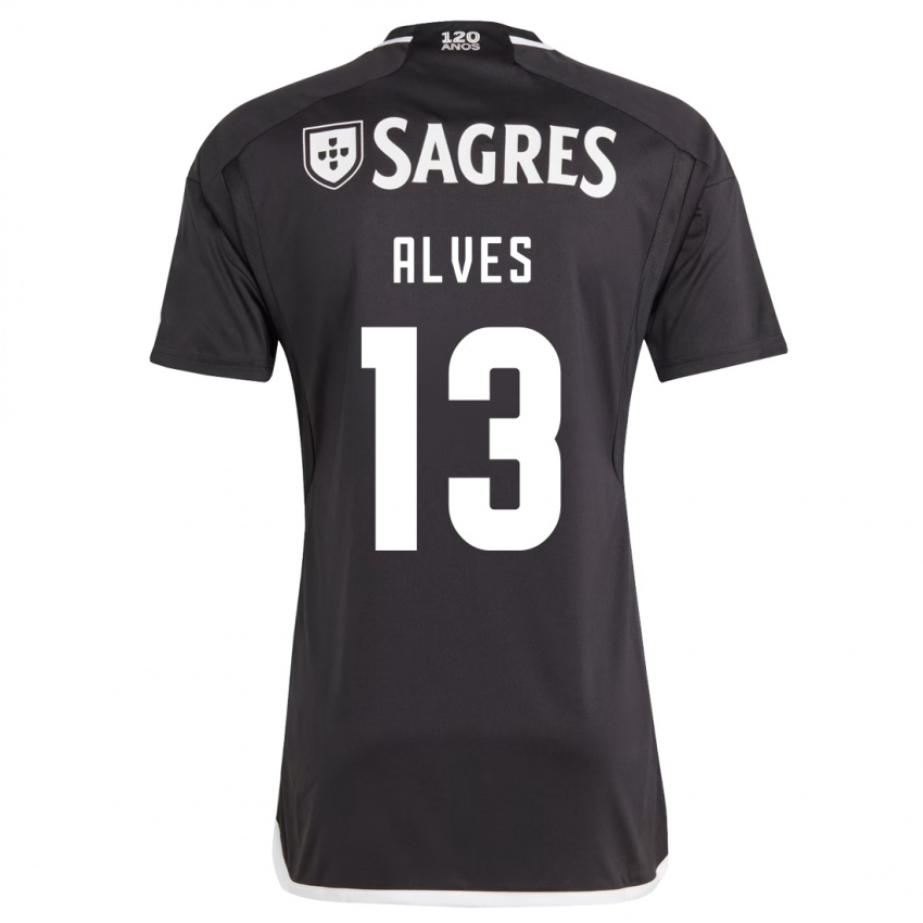 Heren Lucia Alves #13 Zwart Uitshirt Uittenue 2023/24 T-Shirt