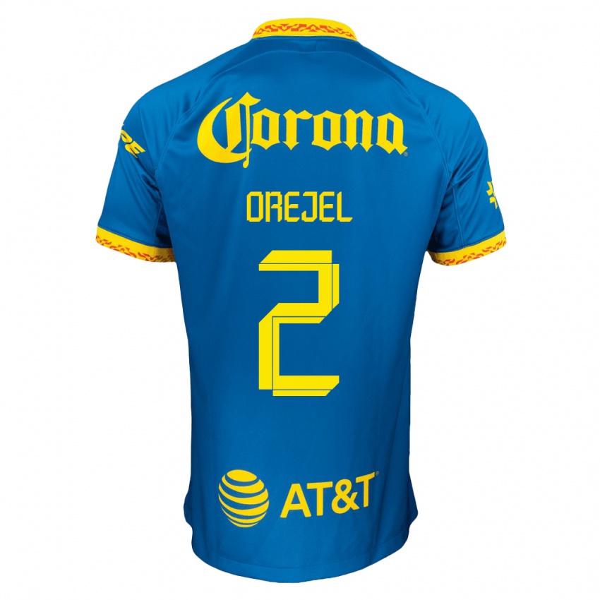 Heren Jocelyn Orejel #2 Blauw Uitshirt Uittenue 2023/24 T-Shirt