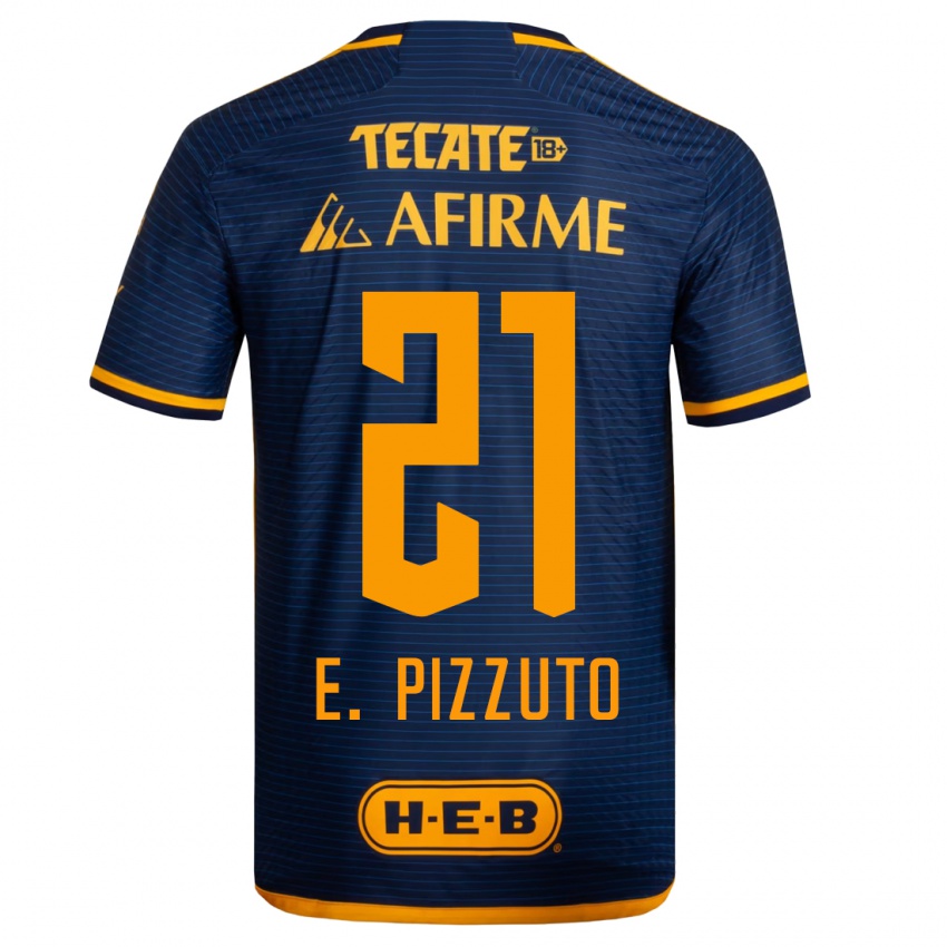 Heren Eugenio Pizzuto #21 Donkerblauw Uitshirt Uittenue 2023/24 T-Shirt