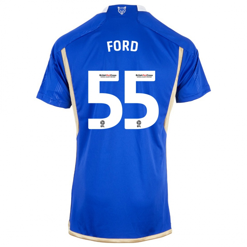 Dames Harvey Godsmark Ford #55 Koningsblauw Thuisshirt Thuistenue 2023/24 T-Shirt