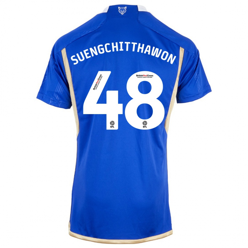 Dames Thanawat Suengchitthawon #48 Koningsblauw Thuisshirt Thuistenue 2023/24 T-Shirt