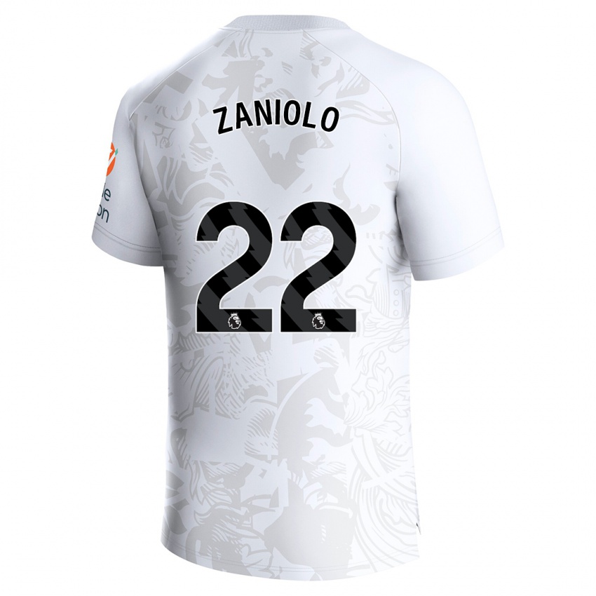 Dames Nicolo Zaniolo #22 Wit Uitshirt Uittenue 2023/24 T-Shirt