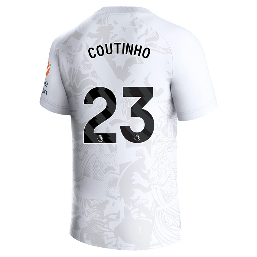 Dames Philippe Coutinho #23 Wit Uitshirt Uittenue 2023/24 T-Shirt
