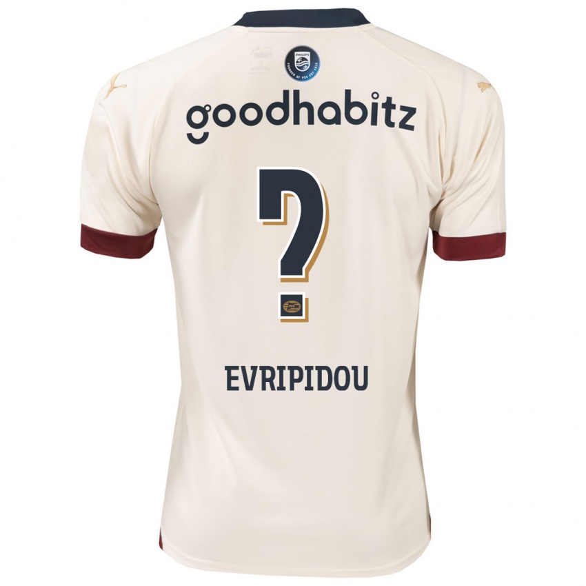 Dames Konstantinos Evripidou #0 Gebroken Wit Uitshirt Uittenue 2023/24 T-Shirt