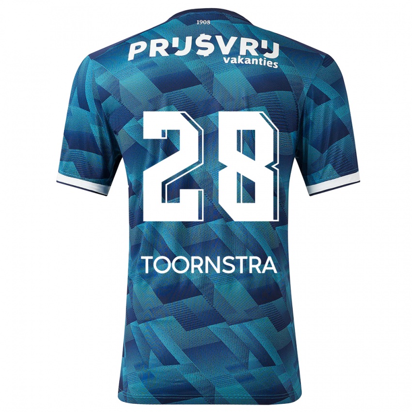 Dames Jens Toornstra #28 Blauw Uitshirt Uittenue 2023/24 T-Shirt