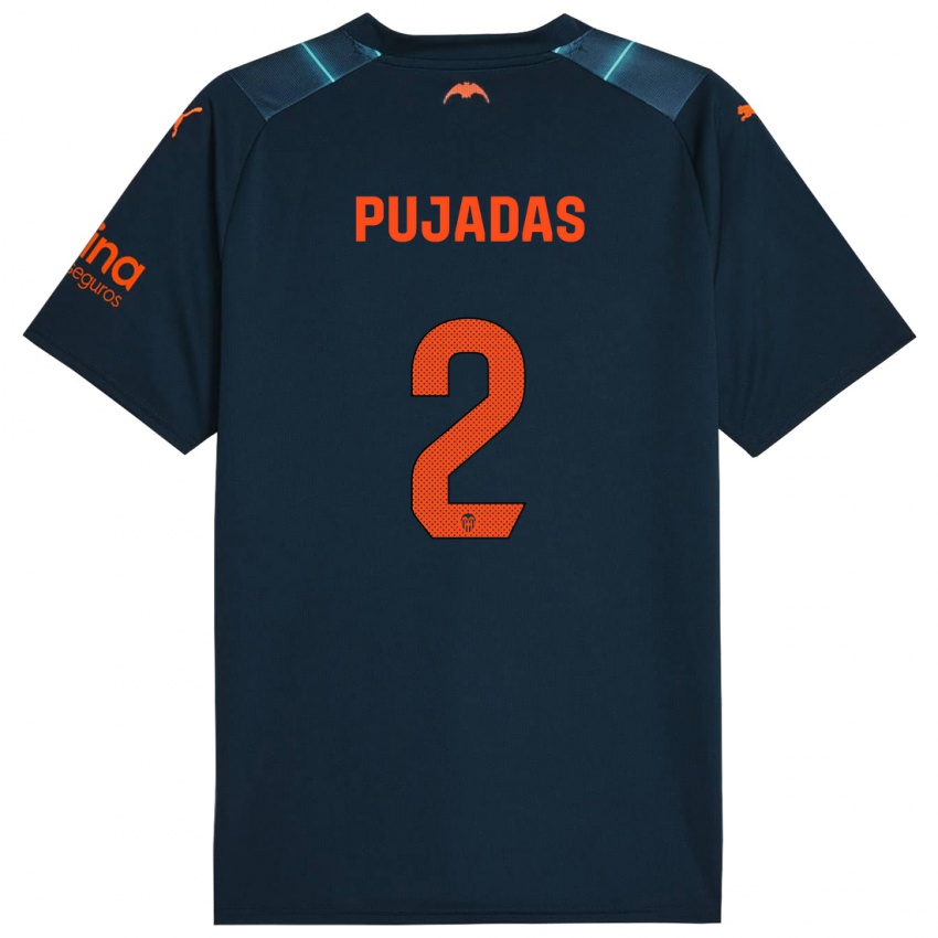 Dames Berta Pujadas #2 Marineblauw Uitshirt Uittenue 2023/24 T-Shirt