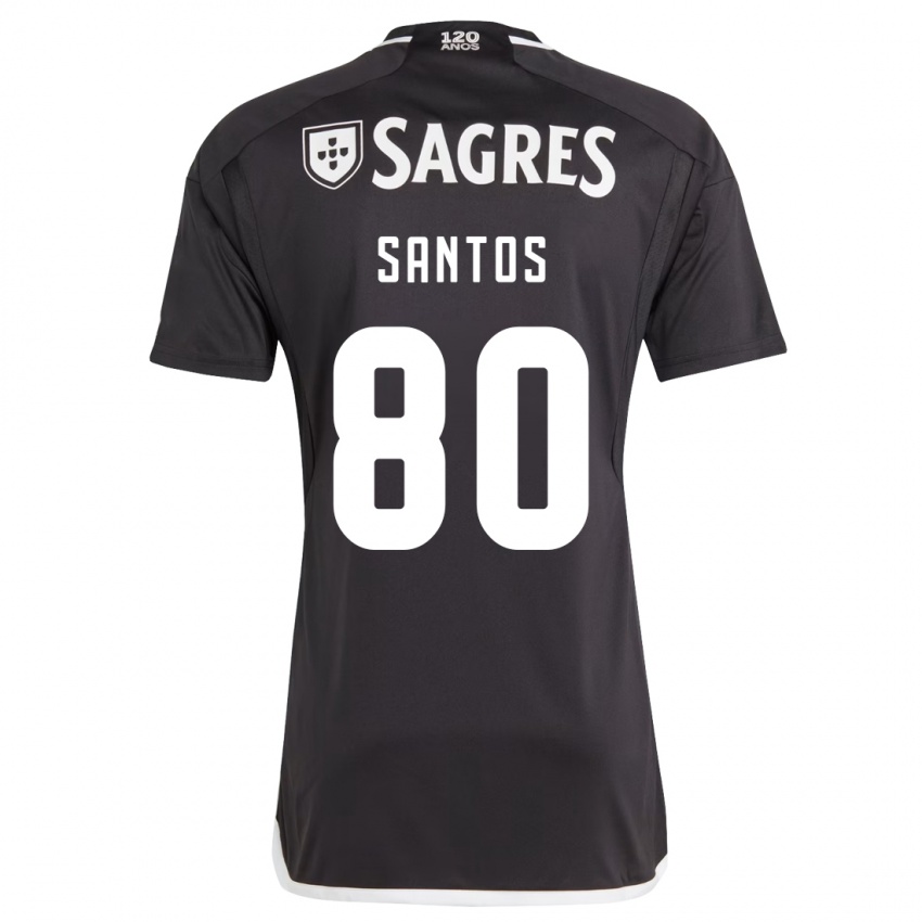 Dames Pedro Santos #80 Zwart Uitshirt Uittenue 2023/24 T-Shirt