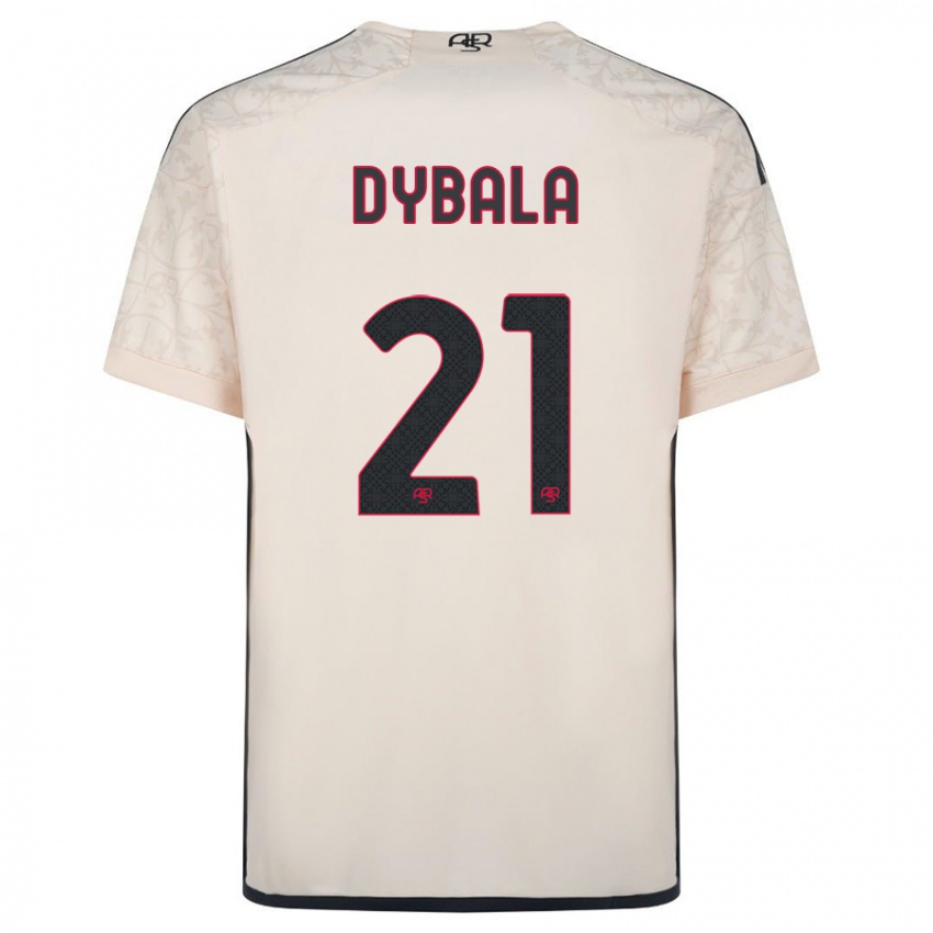 Dames Paulo Dybala #21 Gebroken Wit Uitshirt Uittenue 2023/24 T-Shirt