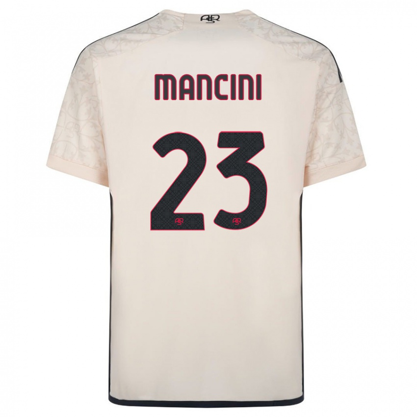 Dames Gianluca Mancini #23 Gebroken Wit Uitshirt Uittenue 2023/24 T-Shirt