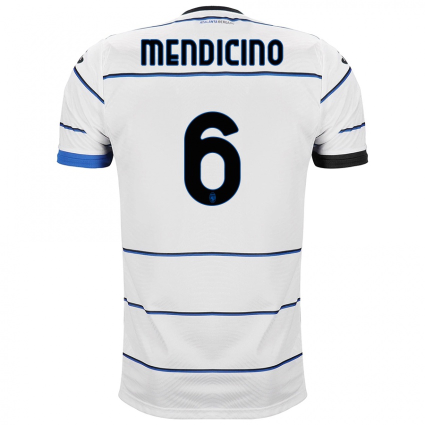 Dames Leonardo Mendicino #6 Wit Uitshirt Uittenue 2023/24 T-Shirt