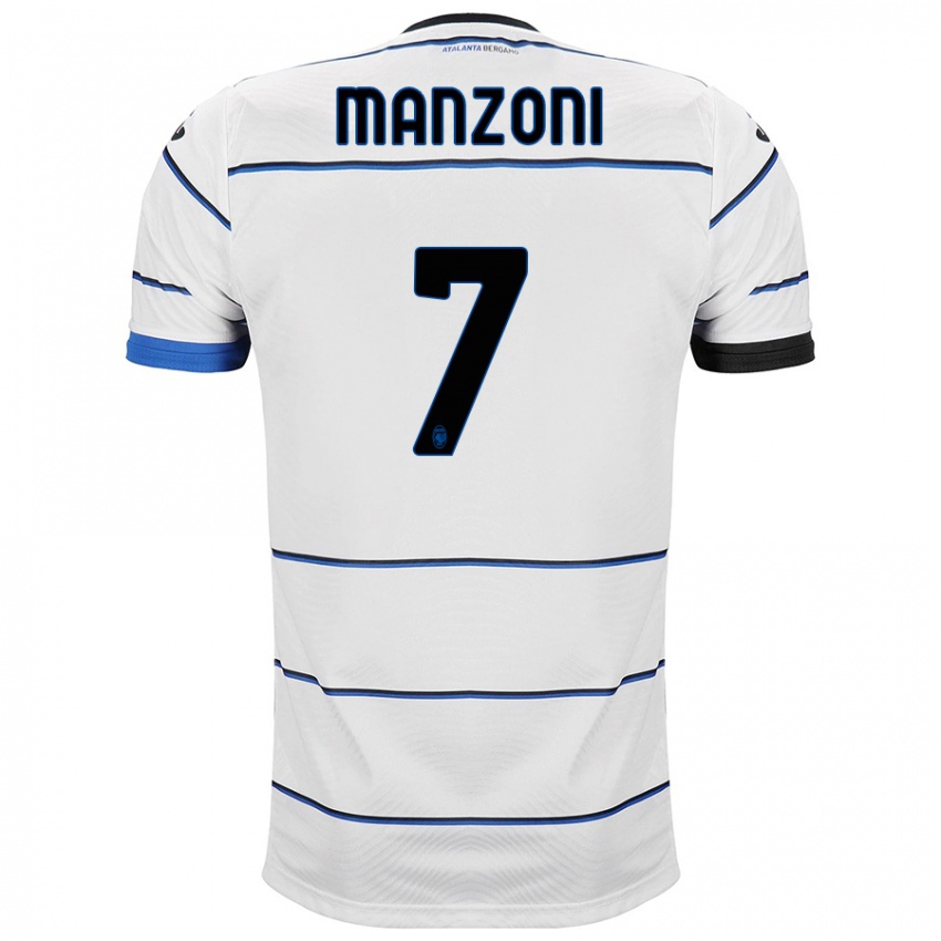 Dames Alberto Manzoni #7 Wit Uitshirt Uittenue 2023/24 T-Shirt