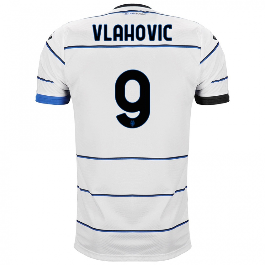 Dames Vanja Vlahovic #9 Wit Uitshirt Uittenue 2023/24 T-Shirt