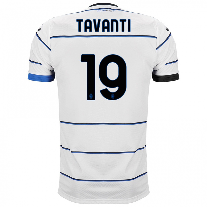 Dames Mattia Tavanti #19 Wit Uitshirt Uittenue 2023/24 T-Shirt