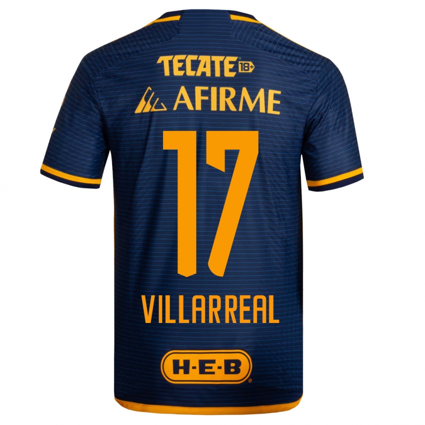 Dames Natalia Villarreal #17 Donkerblauw Uitshirt Uittenue 2023/24 T-Shirt