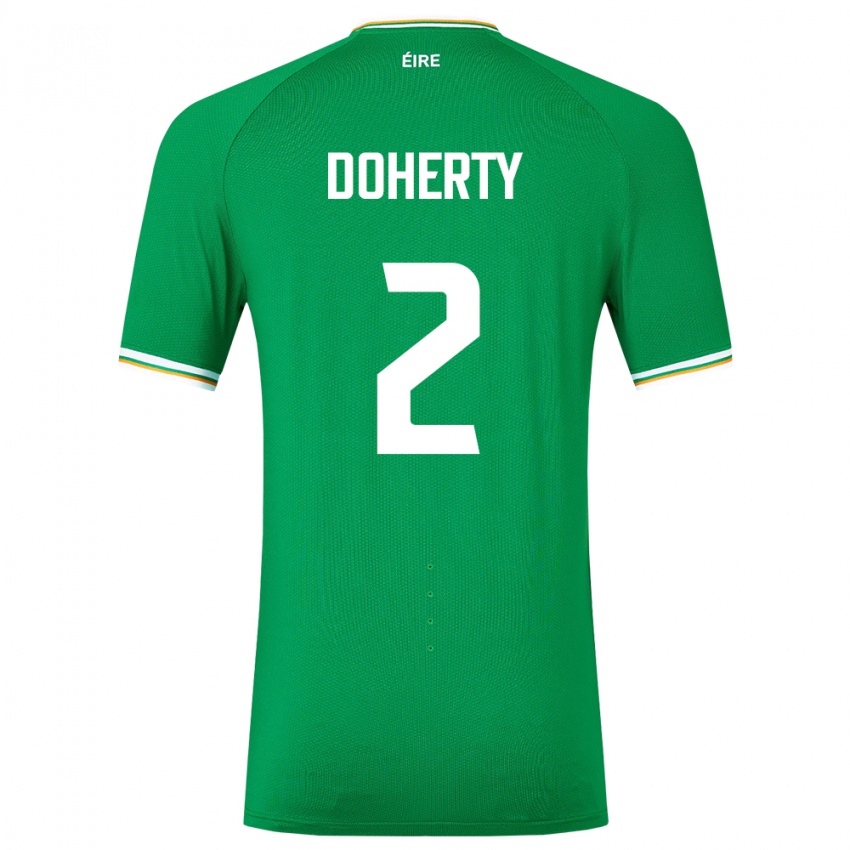 Kinderen Ierland Matt Doherty #2 Groente Thuisshirt Thuistenue 24-26 T-Shirt