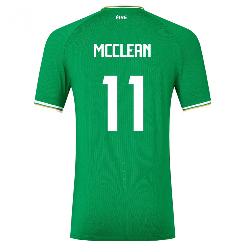 Kinderen Ierland James Mcclean #11 Groente Thuisshirt Thuistenue 24-26 T-Shirt