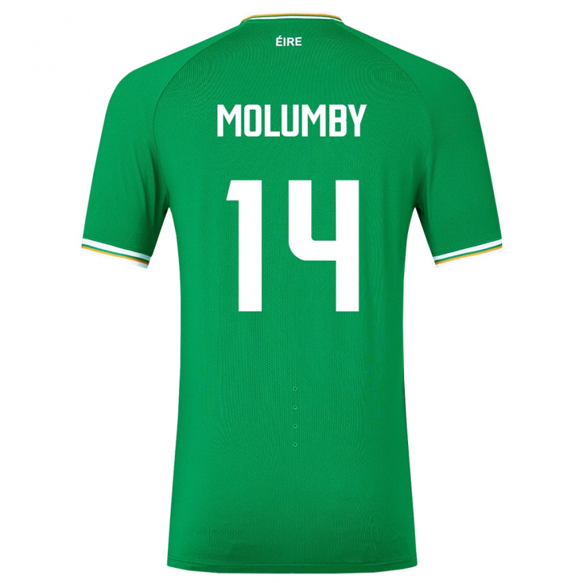 Kinderen Ierland Jayson Molumby #14 Groente Thuisshirt Thuistenue 24-26 T-Shirt