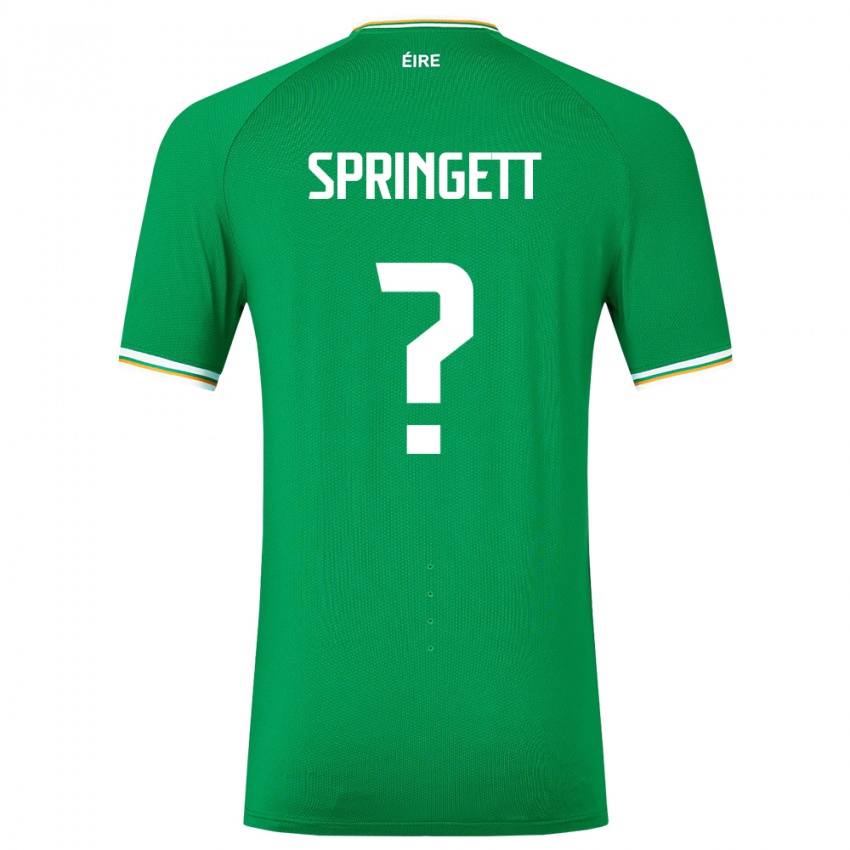 Kinderen Ierland Tony Springett #0 Groente Thuisshirt Thuistenue 24-26 T-Shirt