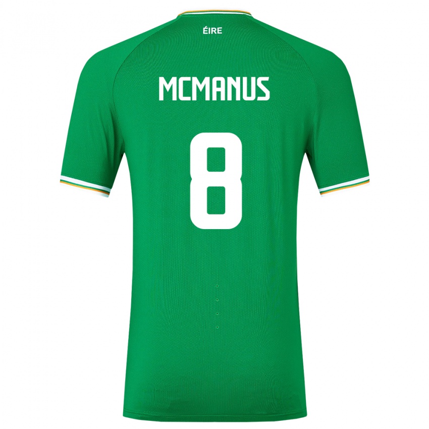 Kinderen Ierland James Mcmanus #8 Groente Thuisshirt Thuistenue 24-26 T-Shirt