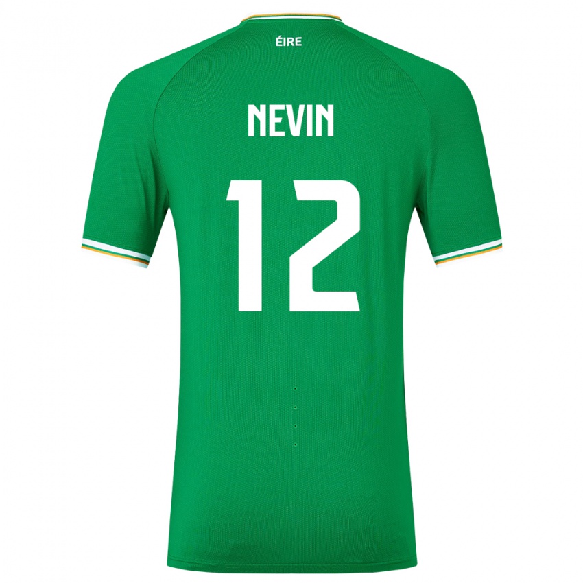 Kinderen Ierland Harry Nevin #12 Groente Thuisshirt Thuistenue 24-26 T-Shirt