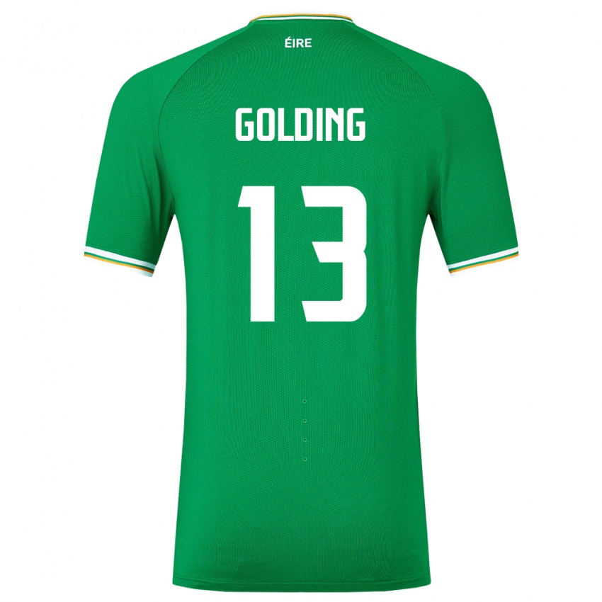 Kinderen Ierland James Golding #13 Groente Thuisshirt Thuistenue 24-26 T-Shirt