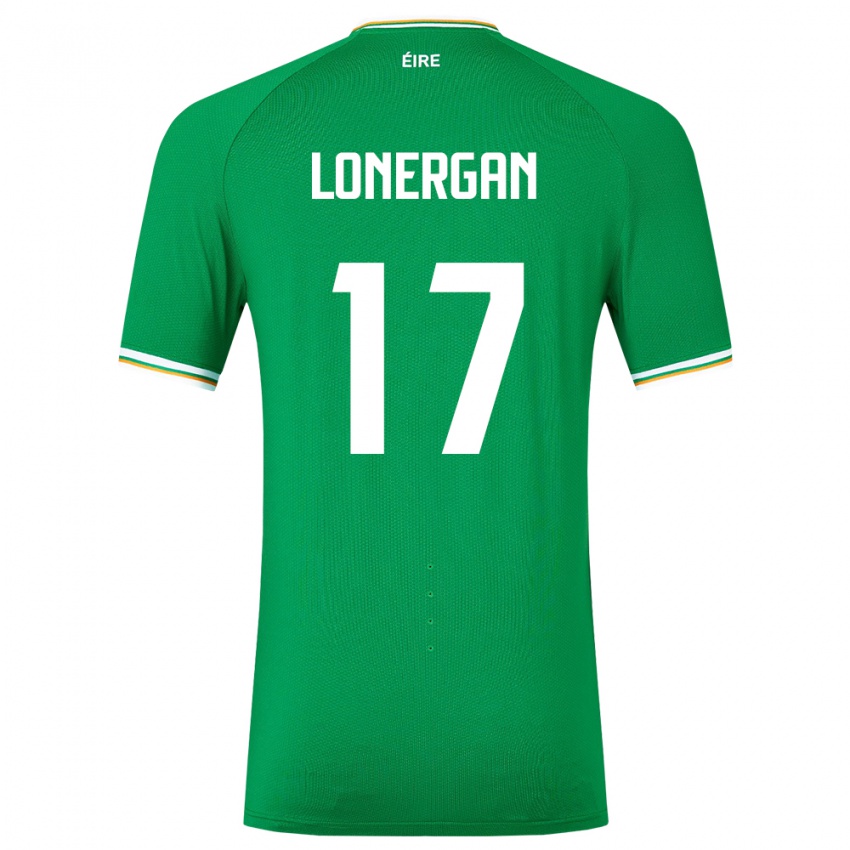 Kinderen Ierland Tom Lonergan #17 Groente Thuisshirt Thuistenue 24-26 T-Shirt