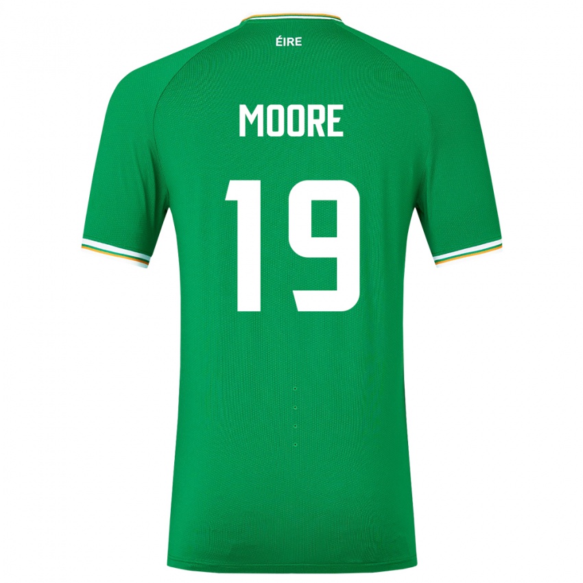 Kinderen Ierland Sean Moore #19 Groente Thuisshirt Thuistenue 24-26 T-Shirt