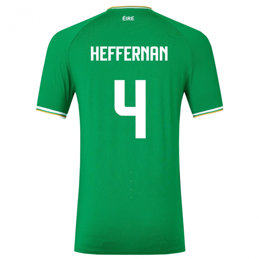 Kinderen Ierland Cathal Heffernan #4 Groente Thuisshirt Thuistenue 24-26 T-Shirt