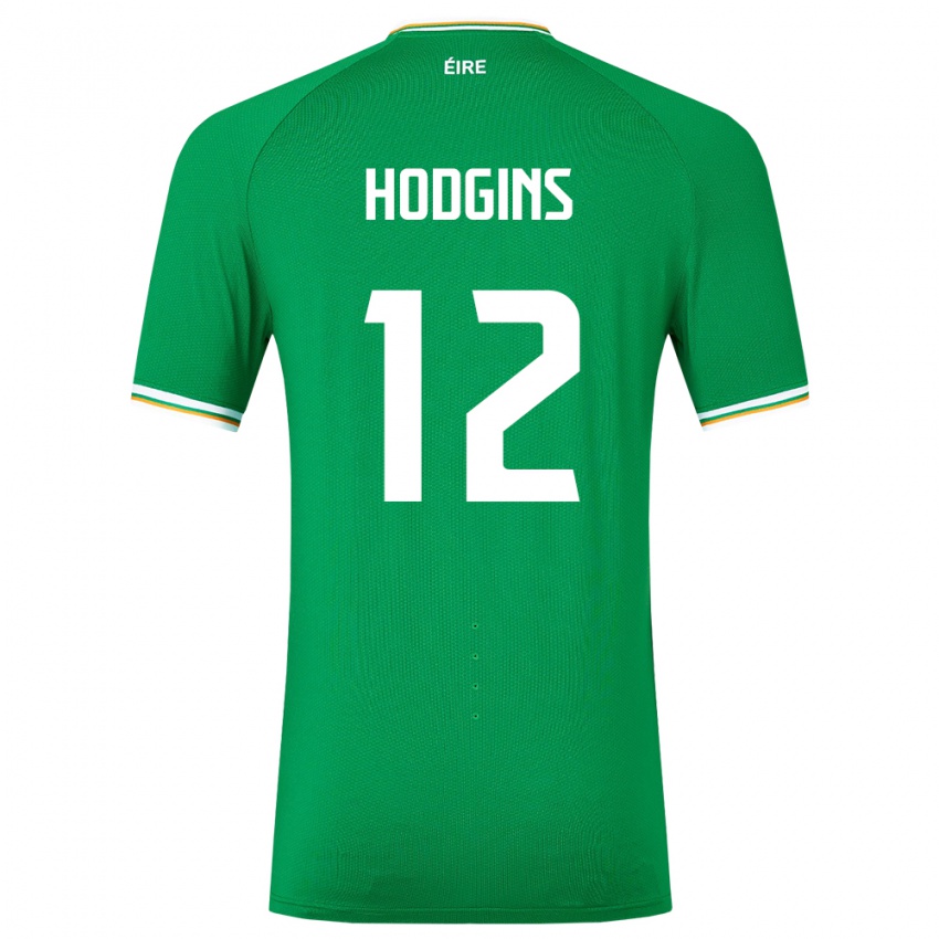 Kinderen Ierland Gavin Hodgins #12 Groente Thuisshirt Thuistenue 24-26 T-Shirt