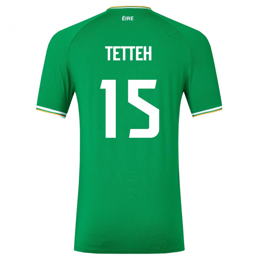 Kinderen Ierland Gideon Tetteh #15 Groente Thuisshirt Thuistenue 24-26 T-Shirt