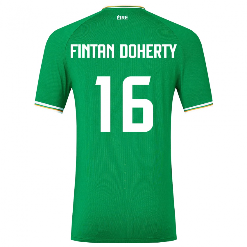 Kinderen Ierland Fintan Doherty #16 Groente Thuisshirt Thuistenue 24-26 T-Shirt