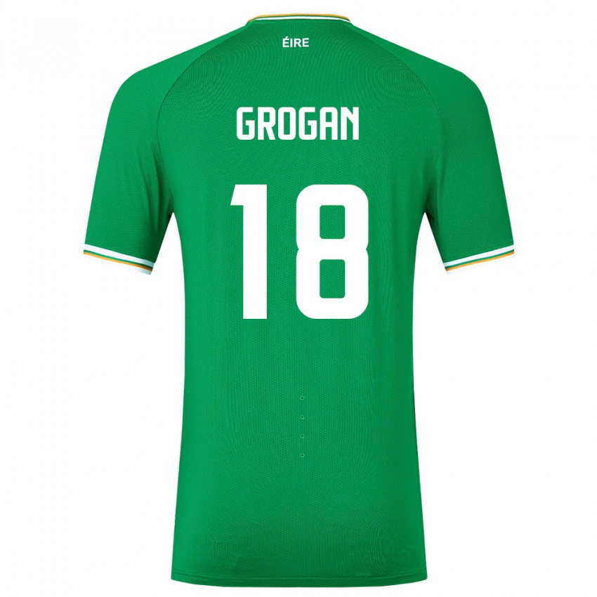 Kinderen Ierland Christy Grogan #18 Groente Thuisshirt Thuistenue 24-26 T-Shirt