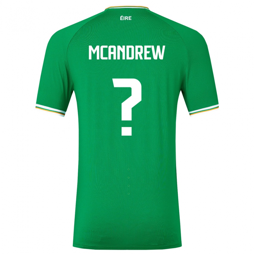 Kinderen Ierland Niall Mcandrew #0 Groente Thuisshirt Thuistenue 24-26 T-Shirt