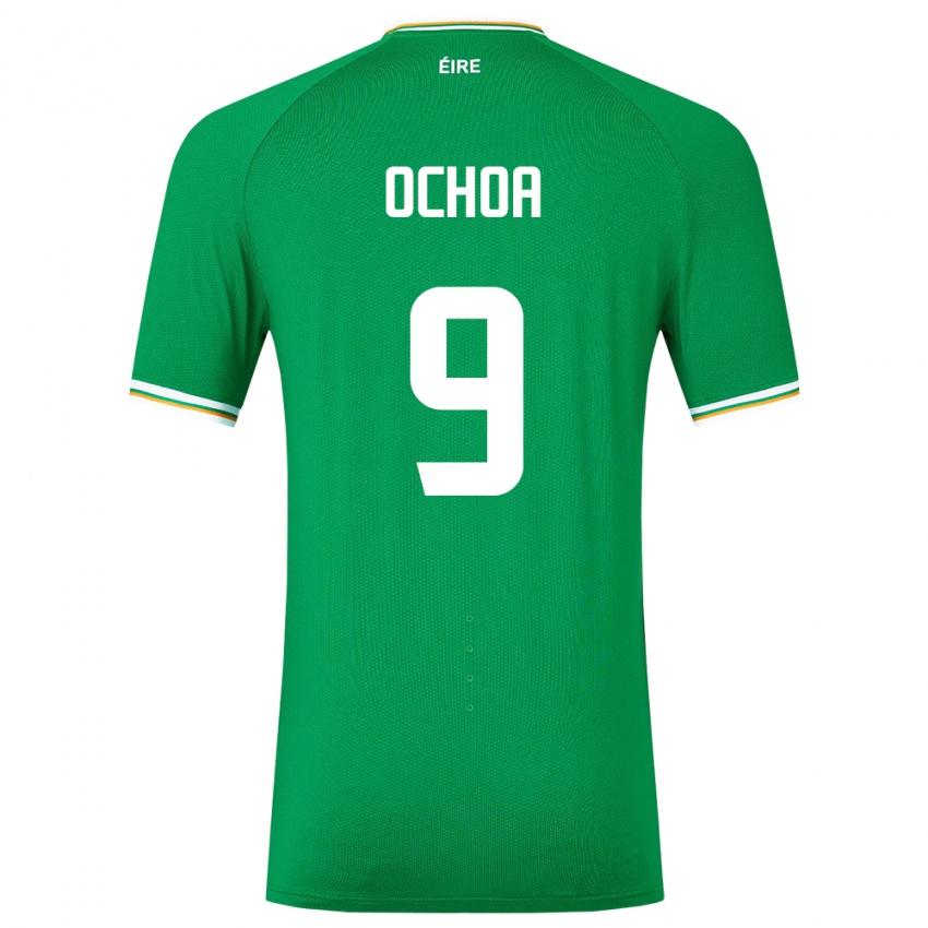 Kinderen Ierland Aarón Ochoa #9 Groente Thuisshirt Thuistenue 24-26 T-Shirt