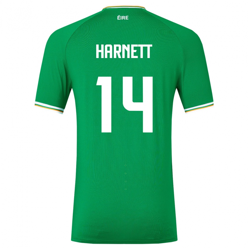 Kinderen Ierland Kaylem Harnett #14 Groente Thuisshirt Thuistenue 24-26 T-Shirt