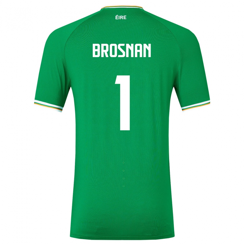 Kinderen Ierland Courtney Brosnan #1 Groente Thuisshirt Thuistenue 24-26 T-Shirt