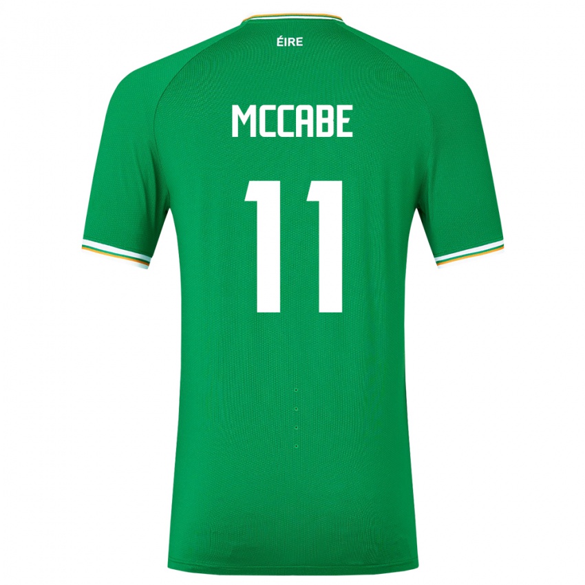 Kinderen Ierland Katie Mccabe #11 Groente Thuisshirt Thuistenue 24-26 T-Shirt