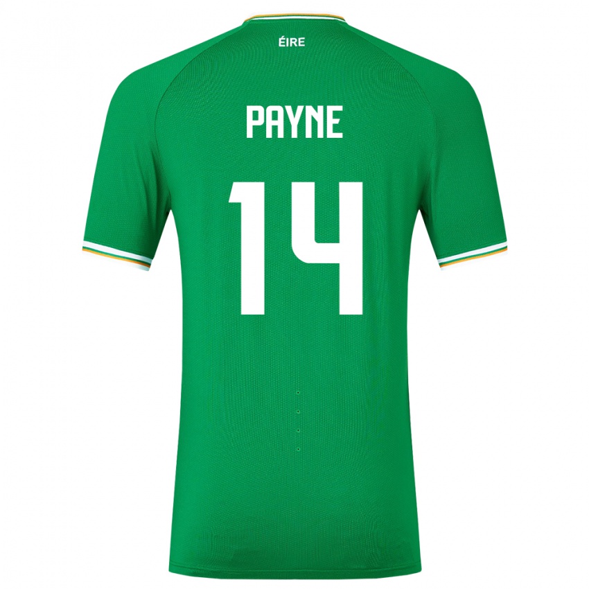 Kinderen Ierland Heather Payne #14 Groente Thuisshirt Thuistenue 24-26 T-Shirt