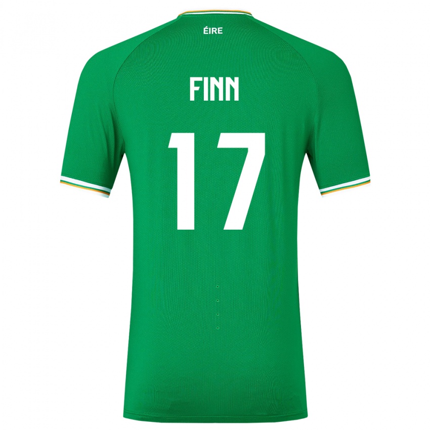 Kinderen Ierland Jamie Finn #17 Groente Thuisshirt Thuistenue 24-26 T-Shirt