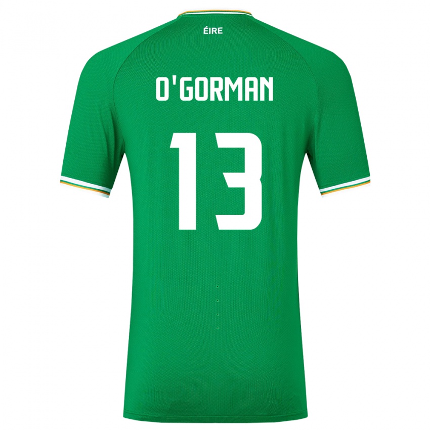 Kinderen Ierland Áine O'gorman #13 Groente Thuisshirt Thuistenue 24-26 T-Shirt