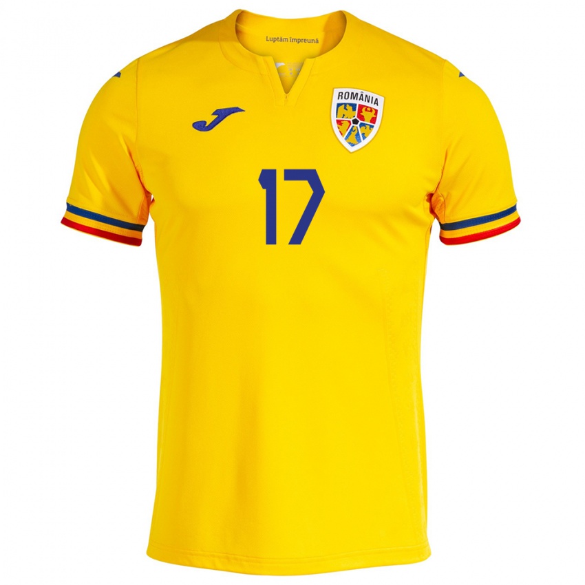 Kinderen Roemenië Denis Rența #17 Geel Thuisshirt Thuistenue 24-26 T-Shirt